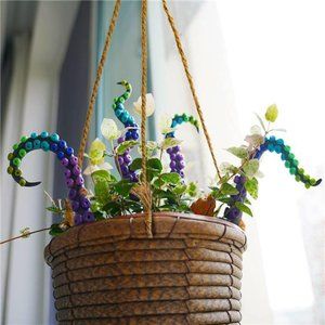 7 Poteaux Décoratifs Pieuvre Luminescents - Support Pour Plantes Qui Brillent Dans Le Noir - Décoration De Jardin Fantaisie